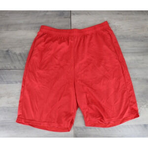 Real Essentials Mens Size XL Pull On Dri Fit Athletic Shorts Red